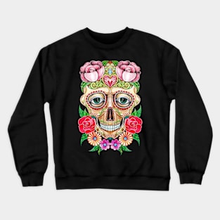 Sugar skull fancy day of the dead. Crewneck Sweatshirt